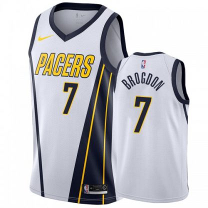 Nike Indiana Pacers #7 Malcolm Brogdon White NBA Swingman Earned Jersey