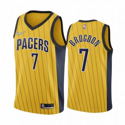 Indiana Indiana Pacers #7 Malcolm Brogdon Gold NBA Swingman 2020-21 Earned Edition Jersey