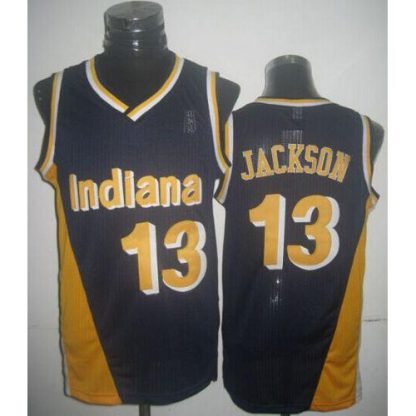 Mitchell And Ness Indiana Pacers #13 Mark Jackson Navy Blue Throwback Stitched NBA Jersey