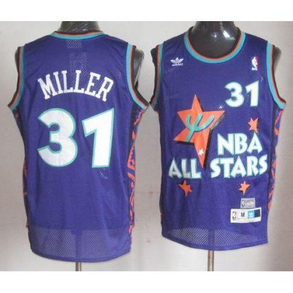 Indiana Pacers #31 Reggie Miller Purple 1995 All-Star Throwback Stitched NBA Jersey