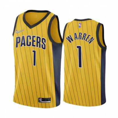 Indiana Indiana Pacers #1 T.J. Warren Gold NBA Swingman 2020-21 Earned Edition Jersey