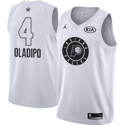 Nike Indiana Pacers #4 Victor Oladipo White NBA Jordan Swingman 2018 All-Star Game Jersey