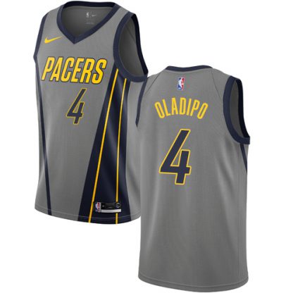 Nike Indiana Pacers #4 Victor Oladipo Gray NBA Swingman City Edition 2018/19 Jersey