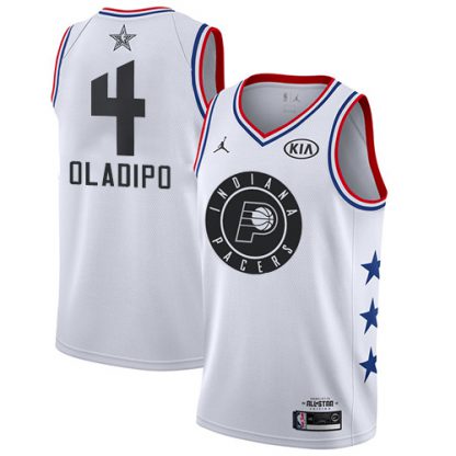 Indiana Pacers #4 Victor Oladipo White NBA Jordan Swingman 2019 All-Star Game Jersey
