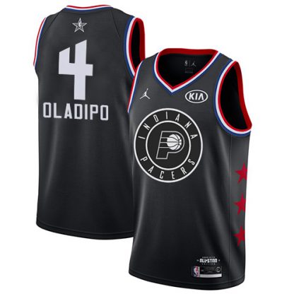 Indiana Pacers #4 Victor Oladipo Black NBA Jordan Swingman 2019 All-Star Game Jersey