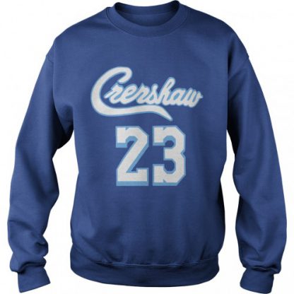 Crenshaw #23 LeBron James Blue Sweater