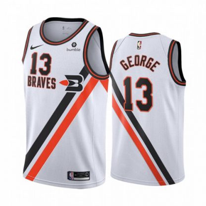 Nike Los Angeles Clippers #13 Paul George White 2019-20 Classic Edition Stitched NBA Jersey