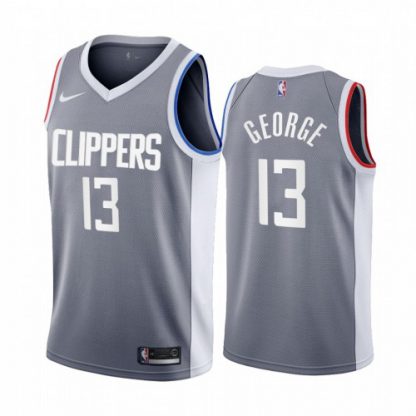 Los Angeles Los Angeles Clippers #13 Paul George Gray NBA Swingman 2020-21 Earned Edition Jersey