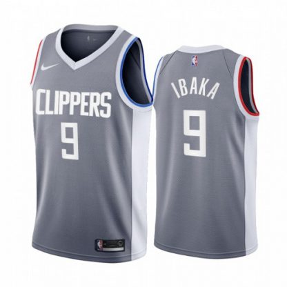 Los Angeles Los Angeles Clippers #9 Serge Ibaka Gray NBA Swingman 2020-21 Earned Edition Jersey
