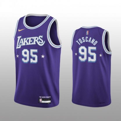Los Angeles Los Angeles Lakers #95 Juan Toscano-Anderson Men's Nike 75th Anniversary Purple City Jersey