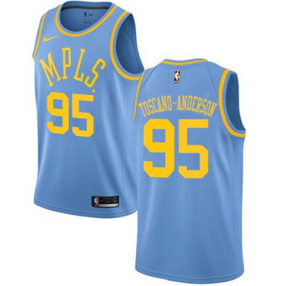 Nike Los Angeles Lakers #95 Juan Toscano-Anderson Royal Blue NBA Swingman Hardwood Classics Jersey