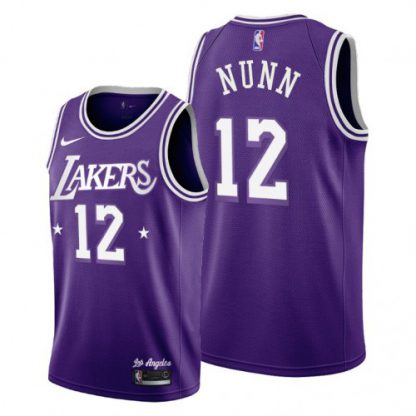 Los Angeles Los Angeles Lakers #12 Kendrick Nunn Youth 2021-22 City Edition Purple NBA Jersey