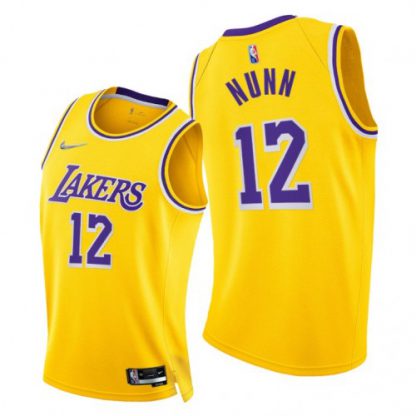 Nike Los Angeles Lakers #12 Kendrick Nunn Youth 2021-22 75th Diamond Anniversary NBA Jersey Gold