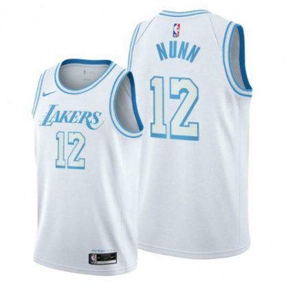 Nike Los Angeles Lakers #12 Kendrick Nunn White Women's NBA Swingman 2020-21 City Edition Jersey