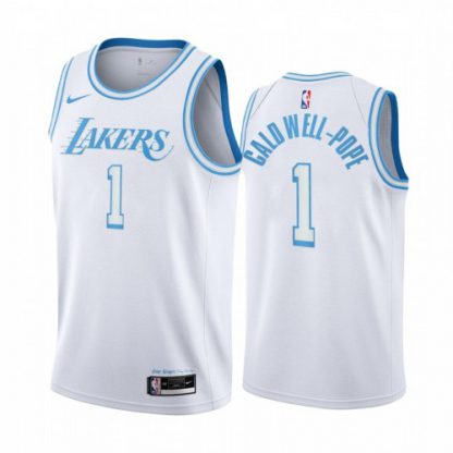 Nike Los Angeles Lakers #1 Kentavious Caldwell-Pope White NBA Swingman 2020-21 City Edition Jersey