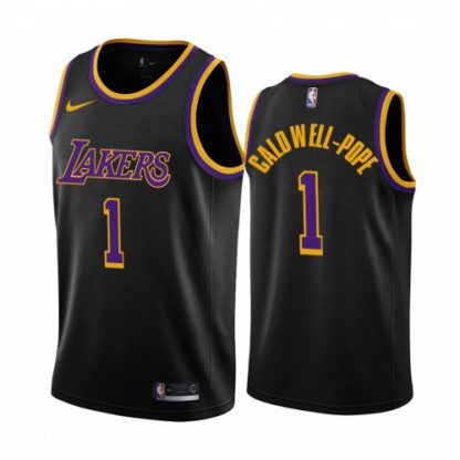 Los Angeles Los Angeles Lakers #1 Kentavious Caldwell-Pope Black Women's NBA Swingman 2020-21 Earned Edition Jersey