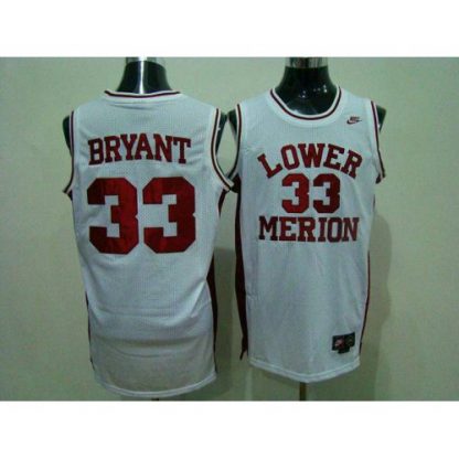 Los Angeles Lakers #33 Kobe Bryant White Lower Merion High School Stitched NBA Jersey