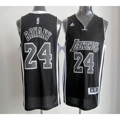 Los Angeles Lakers #24 Kobe Bryant Black/White Stitched NBA Jersey