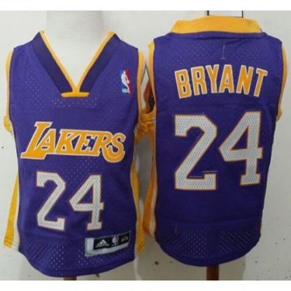 Toddler Los Angeles Lakers #24 Kobe Bryant Purple Stitched NBA Jersey