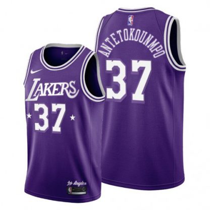 Los Angeles Los Angeles Lakers #37 Kostas Antetokounmpo Men's 2021-22 City Edition Purple NBA Jersey