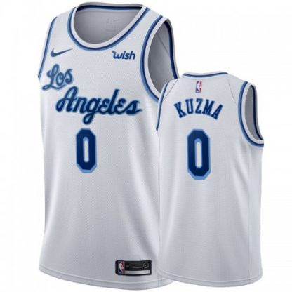 Nike Los Angeles Lakers #0 Kyle Kuzma White 2019-20 Hardwood Classic Edition Stitched NBA Jersey