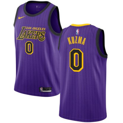 Nike Los Angeles Lakers #0 Kyle Kuzma Purple NBA Swingman City Edition 2018/19 Jersey