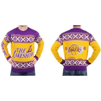 Los Angeles Los Angeles Lakers Men's NBA Ugly Sweater-1