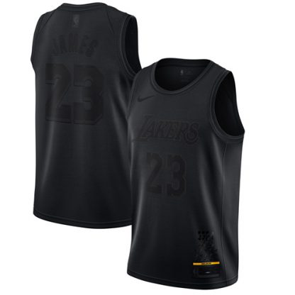 Nike Los Angeles Lakers #23 LeBron James Black NBA MVP Swingman Jersey