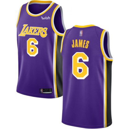 Nike Los Angeles Lakers #6 LeBron James Purple Youth NBA Swingman Statement Edition Jersey