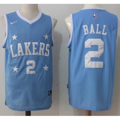 Nike Los Angeles Lakers #2 Lonzo Ball Royal Blue NBA Swingman Jersey