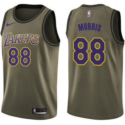 Nike Los Angeles Lakers #88 Markieff Morris Green NBA Swingman Salute to Service Jersey