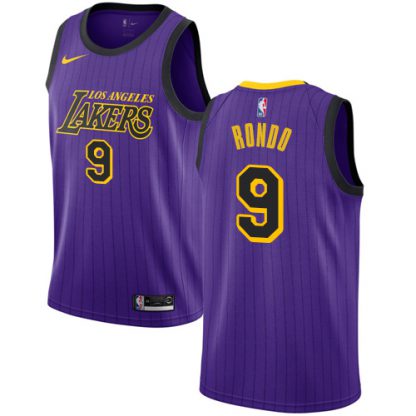 Nike Los Angeles Lakers #9 Rajon Rondo Purple NBA Swingman City Edition 2018/19 Jersey