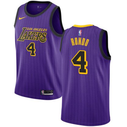 Nike Los Angeles Lakers #4 Rajon Rondo Purple Youth NBA Swingman City Edition 2018/19 Jersey