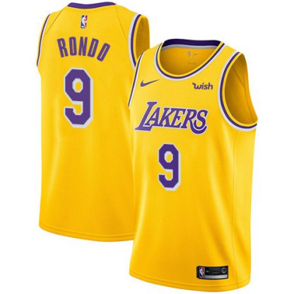 Nike Los Angeles Lakers #9 Rajon Rondo Gold Women's NBA Swingman Icon Edition Jersey