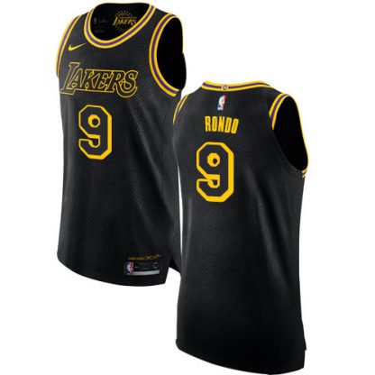 Nike Los Angeles Lakers #9 Rajon Rondo Black Women's NBA Swingman City Edition Jersey
