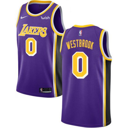 Nike Los Angeles Lakers #0 Russell Westbrook Youth Purple NBA Swingman Statement Edition Jersey