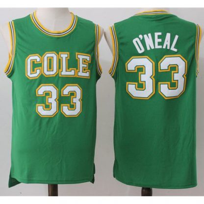 Los Angeles Lakers #33 Shaquille O'Neal Green Robert G. Cole High School Stitched NBA Jersey
