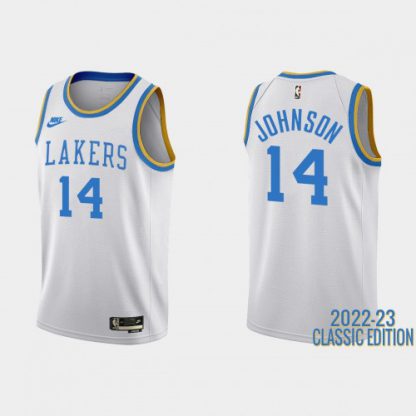 Los Angeles Los Angeles Lakers #14 Stanley Johnso White Men's Nike NBA 2022-23 Classic Edition Jersey
