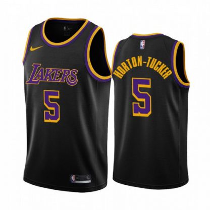 Los Angeles Los Angeles Lakers #5 Talen Horton-Tucker Black NBA Swingman 2020-21 Earned Edition Jersey