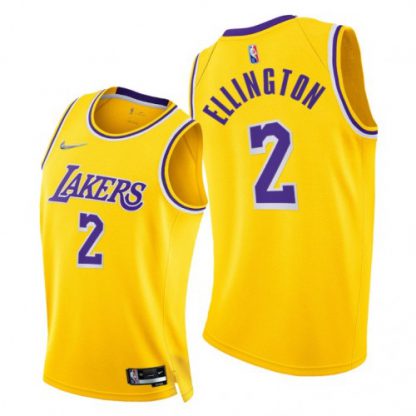 Nike Los Angeles Lakers #2 Wayne Ellington Women's 2021-22 75th Diamond Anniversary NBA Jersey Gold