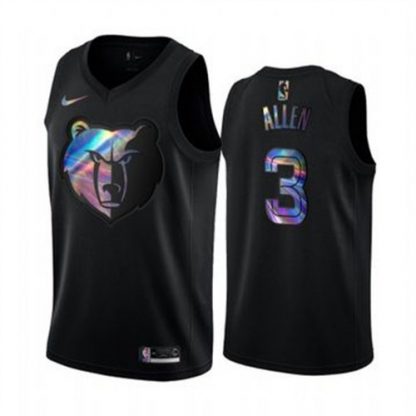 Nike Memphis Grizzlies #3 Grayson Allen Men's Iridescent Holographic Collection NBA Jersey - Black