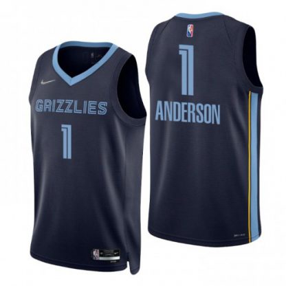 Nike Memphis Grizzlies #1 Kyle Anderson Navy Men's 2021-22 NBA 75th Anniversary Diamond Swingman Jersey - Icon Edition