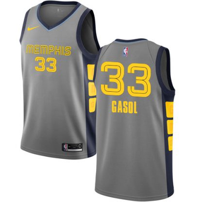Nike Memphis Grizzlies #33 Marc Gasol Gray NBA Swingman City Edition 2018/19 Jersey