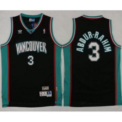 Memphis Grizzlies #3 Shareef Abdur-Rahim Black Throwback Stitched NBA Jersey