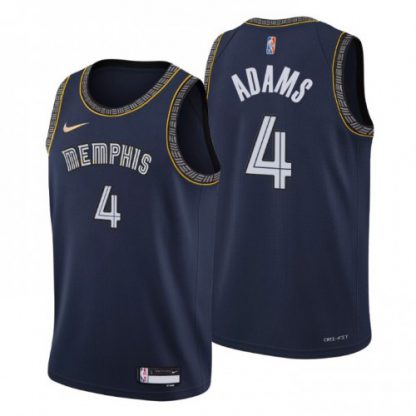 Memphis Memphis Grizzlies #4 Steven Adams Men's Nike Navy 2021/22 Swingman NBA Jersey - City Edition