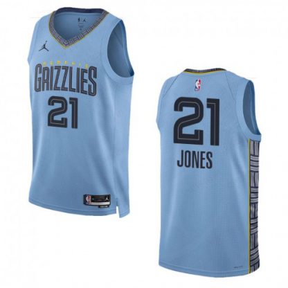 Memphis Memphis Grizzlies #21 Tyus Jones Blue Men's 2022-23 NBA Nike Statement Edition Jersey