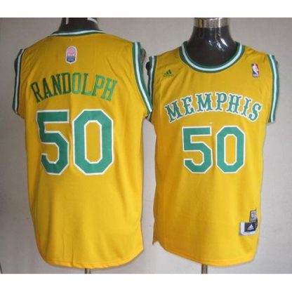 Memphis Grizzlies #50 Zach Randolph Yellow ABA Hardwood Classic Stitched NBA Jersey