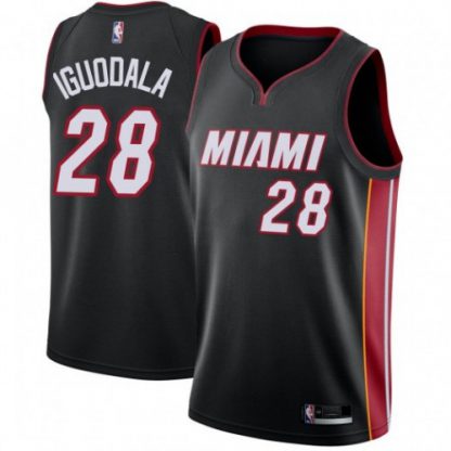 Nike Miami Heat #28 Andre Iguodala Black Youth NBA Swingman Icon Edition Jersey