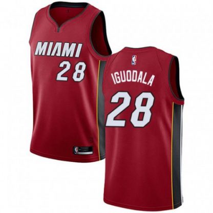 Nike Miami Heat #28 Andre Iguodala Red Youth NBA Swingman Statement Edition Jersey