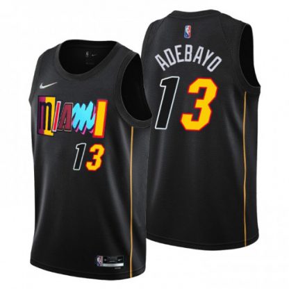 Miami Miami Heat #13 Bam Adebayo Men's Nike Black 2021/22 Swingman NBA Jersey - City Edition